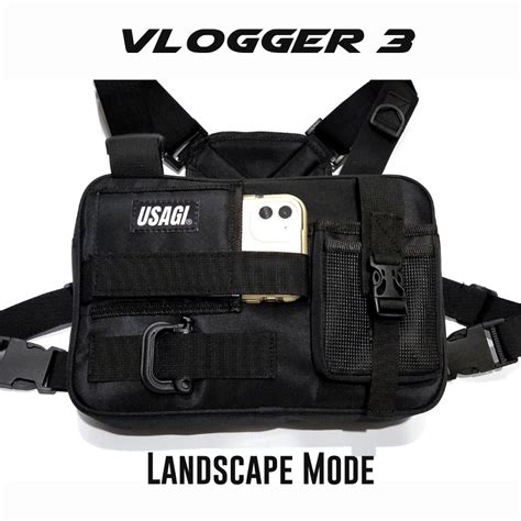 Usagi Vlogger Chest Cam Landscape Mode Motorcycle Rig Bag W