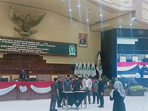 DPRD Kaltim Dan Gubernur Sepakati KUA PPAS Perubahan 2023 Dan APBD 2024