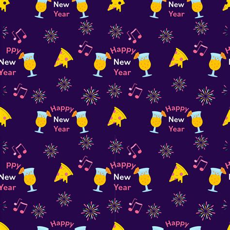 seamless pattern  happy  year theme background  vector