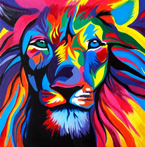 lion painting  thecolorterrace artmajeur