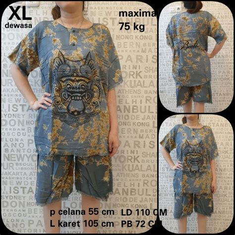 Jual Stelan Bali Barong XL Dewasa Max 75 Kg Baju Dan Celana Shopee