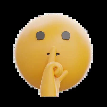 Shushing Face Emoji 3D Illustrations - Free Download in PNG, glTF