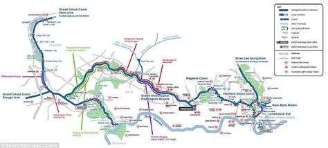 √ Grand Union Canal London Map