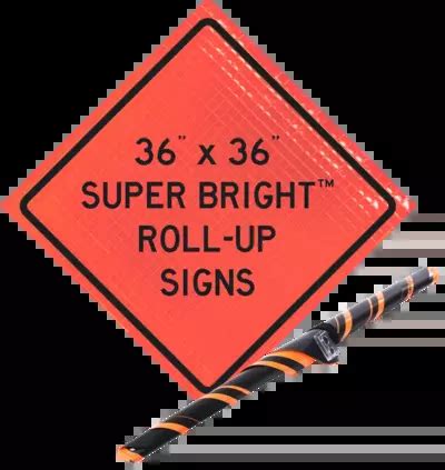 36 X 36 Roll Up Signs Super Bright Reflective Vinyl