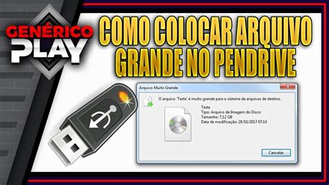 Como Copiar Arquivos Grandes Para O Pendrive Resolvido YouTube