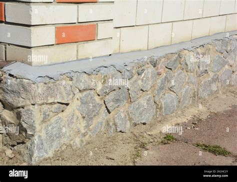Natural Stone House Foundation Wall Stock Photo Alamy