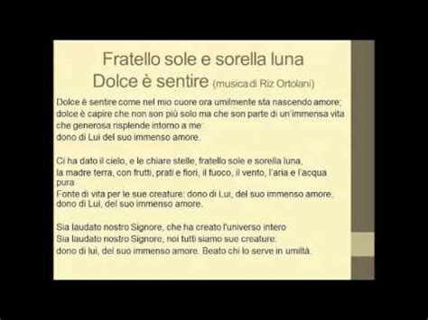 Fratello Sole Sorella Luna Dolce Sentire Cover Di Claudio Baglioni