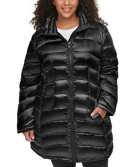 Calvin Klein Plus Size Hooded Packable Down Puffer Coat Created For Macy S Macy S