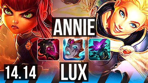 ANNIE Vs LUX MID 52k DMG 2600 Games 5k Comeback NA Diamond