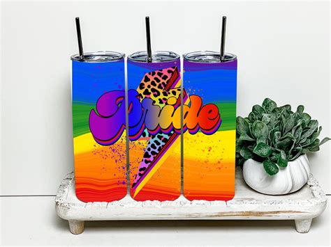 Pride LGBT Tumbler Wrap PNG 20 Oz Skinny Tumbler Gay Pride Etsy