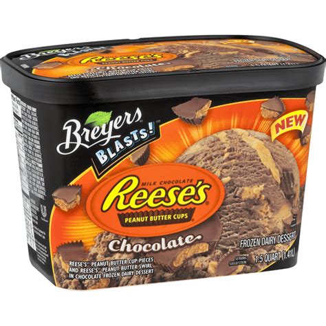 Breyers Frozen Dairy Dessert Chocolate Peanut Butter Cups 1 5 Qt