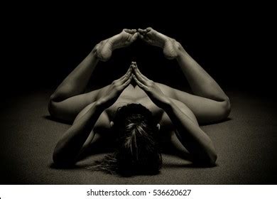Naked Woman Nude Girl Doing Yoga Stock Photo Shutterstock