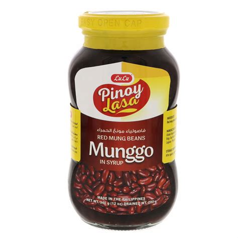 Lulu Pinoy Lasa Red Mung Beans In Syrup 340g Filipino Lulu Kuwait