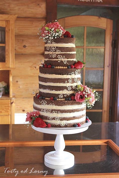 Naked Wedding Cake Cake By Lorna CakesDecor