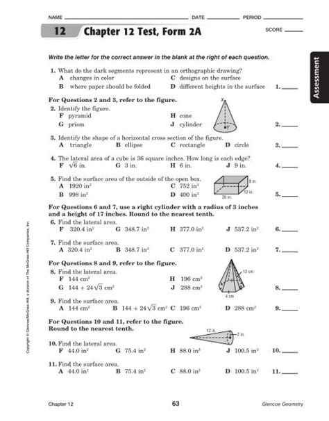 Chapter 11 Test Form 1 Write The Letter For The Correct 53 Off