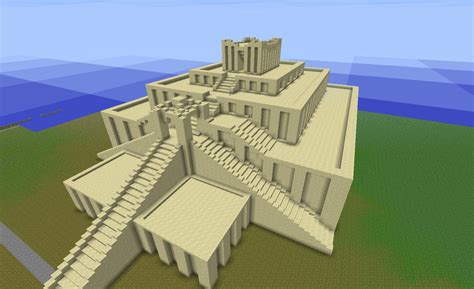 Ziggurat Minecraft Ancient Sumerian Ziggurat I Made With An Oasis At