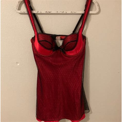 Victoria S Secret Intimates Sleepwear Red Victoria Secret Lingerie Top Poshmark