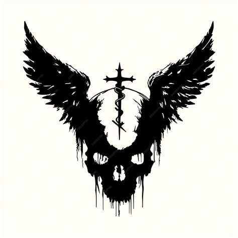 Legendary Skull Silhouette Art Premium Ai Generated Vector