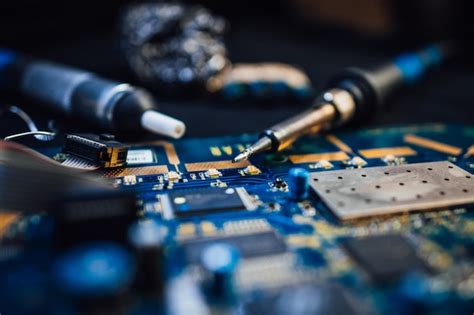 Premium Photo Close Up Of Computer Parts On Table