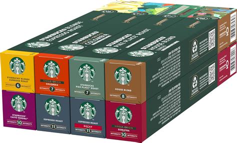 STARBUCKS Variety Pack By Nespresso 8 Flavours Coffee Capsules 8 X 10