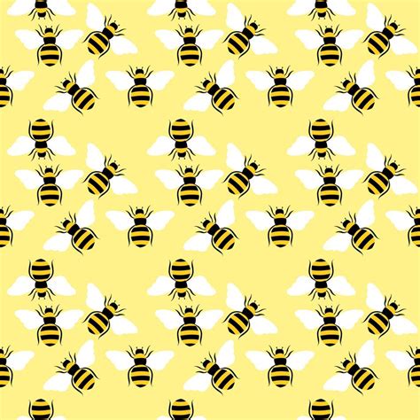 Bee pattern, illustration, vector on white background. 13732248 Vector ...