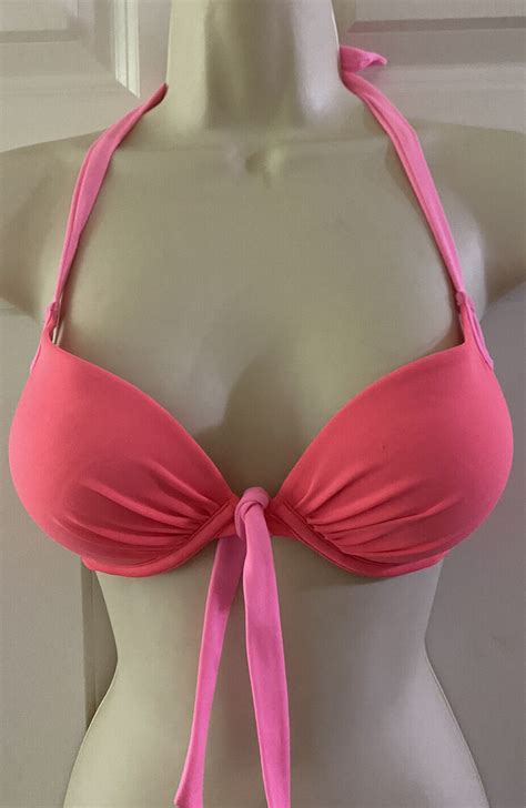 Victoria Secret Underwier Pink Bikini Top Size B Gem