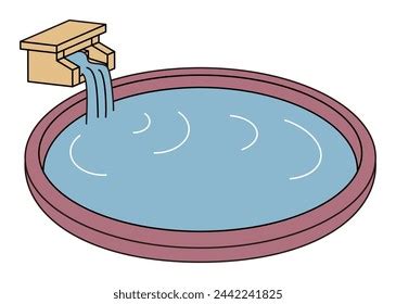 Japanese Open Air Hot Spring Bath Simple Stock Vector Royalty Free Shutterstock