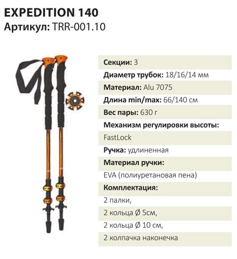 Купить треккинговые палки Tramp Expedition 140