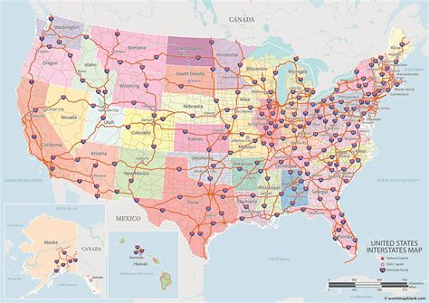 US Interstate Map – US Highway Map [PDF]