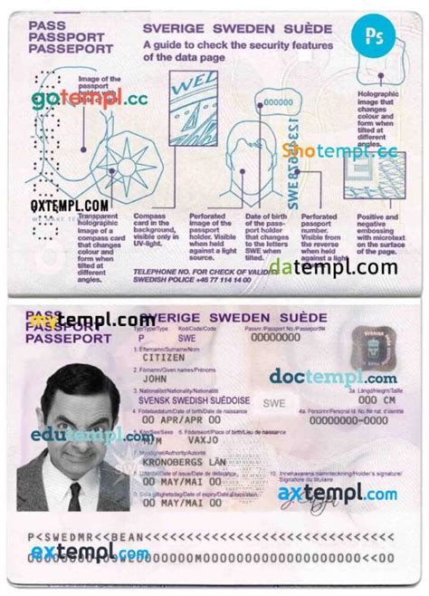 Sweden Passport Template In Psd Format Fully Editable With All Fonts