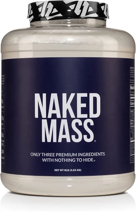 Naked Mass Natural Weight Gainer Protein Powder Lb Bulk Gmo Free Gluten Free Soy Free