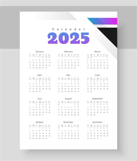 Premium Vector English Calendar Template Schedule Annual Event