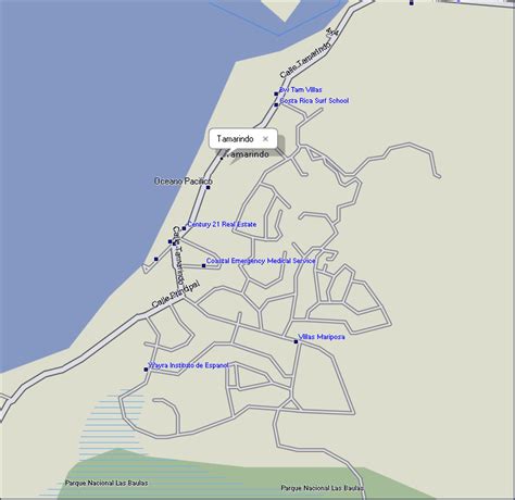 GPSTravelMaps.com: Tamarindo Costa Rica Map