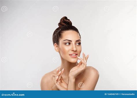 Beautiful Woman Portrait Skin Care Concept Skin Care Dermatology