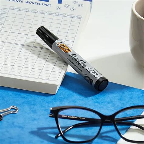 bic marking  permanent marker chisel tip black box