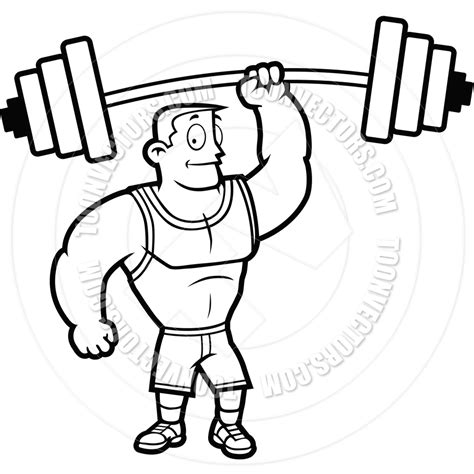 man strong clipart drawing stretch exercise clip muscle komodo island