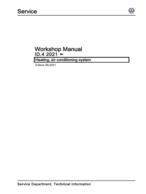 Vw Id4 Heating Air Conditioning System Eng Pdf Air Conditioning