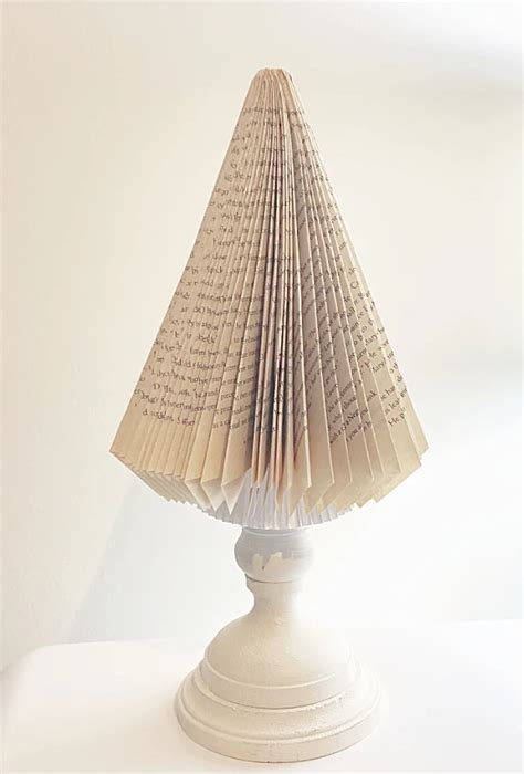 Neutral Folded Book Page Christmas Tree