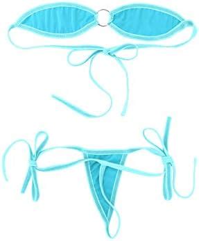 Ranrann Damen Bikini Set Mini Bikini Bh String Zweiteiliger Badeanzug Bademode Frauen Erotik