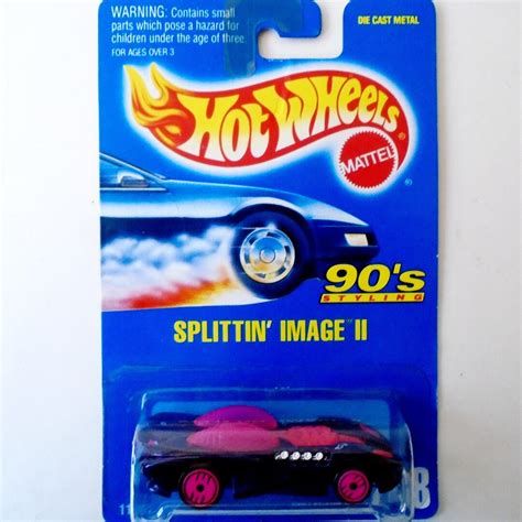 Hot Wheels Splittin Image II Pink Black NIP Blue Card Splittin Image II Collector No