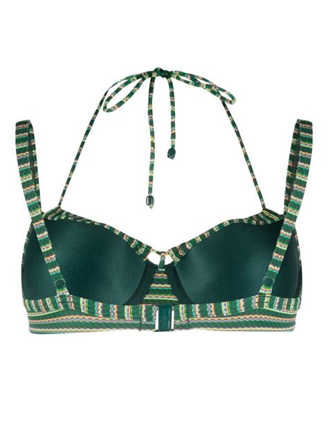 Marlies Dekkers Holi Vintage Striped Bikini Top Green Farfetch