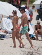 GG Magree Goes Topless With Red Bikini Bottoms At The Beach In Miami AZNude