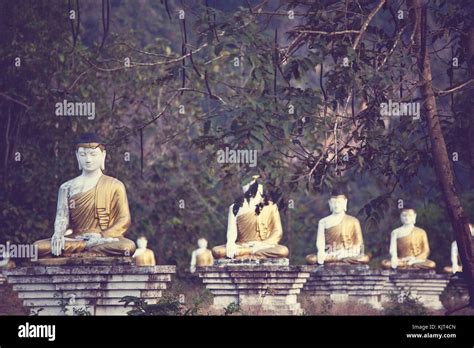 Buddhas Statue Garden Stock Photo Alamy