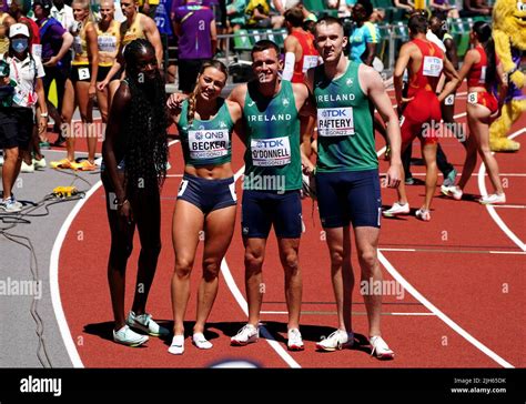 The Ireland 4x400 Mixed Relay Team Left Right Of Rhasidat Adeleke