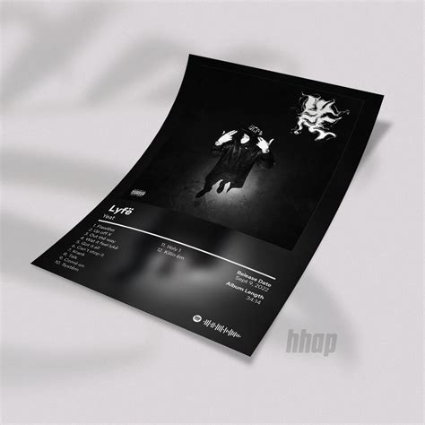 Yeat Lyfe Album Cover Poster Hip Hop Wall Art Yeat Rapper Print