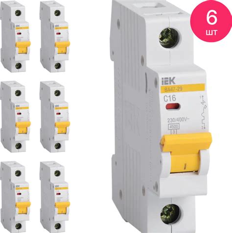 Купить Автоматический выключатель IEK / ИЭК ВА47-29, 1Р 16А ...