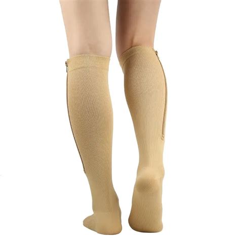 Zipper Compression Socks For Men & Women | Knee High Zipper Compressio