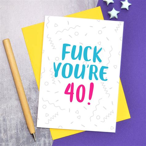 Adult Th Birthday Card Fuck You Re Funny Card For Etsy