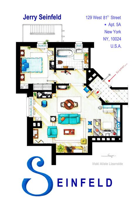 Jerry Seinfeld Apartment floorplan (Updated) by nikneuk on DeviantArt