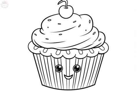 Cupcake Desenho Para Colorir - Cupcake Para Colorir + De 50 Desenhos Para Imprimir e Pintar